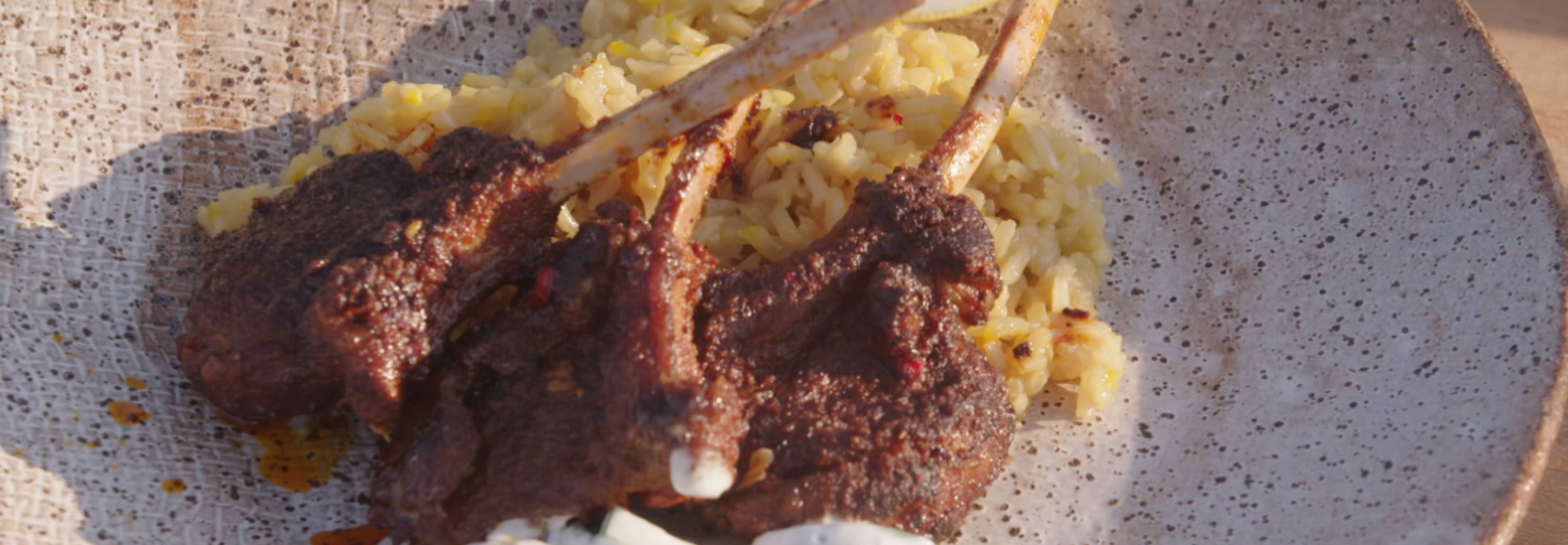 Spicy lamb chops